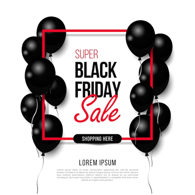 Vector black friday creative template on flat design