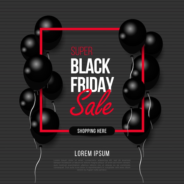 Vector black friday creative template on flat design