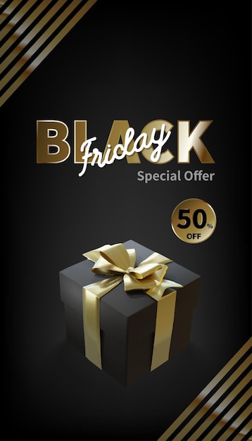 Black Friday-deals in zwart en goud