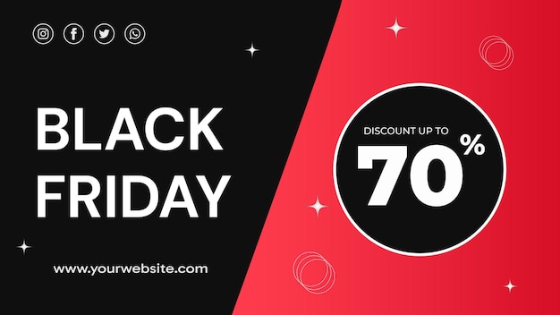 Vettore design del black friday per banner pubblicitari, volantini e volantini colore base