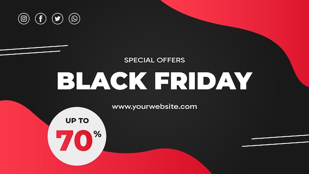 Vector black friday design for advertising banners leaflets and flyers with wave design