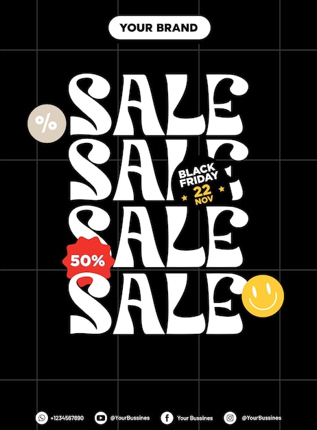 Vector black friday design poster