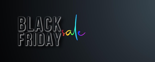 Vettore banner di sconto black friday con spazio per il testo