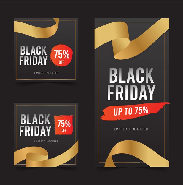 Banner di sconto del Black Friday