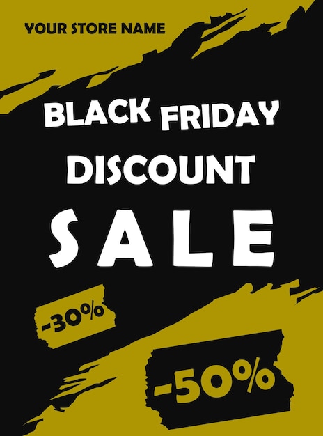 Disegno di post per i social media per i volantini dello sconto del black friday