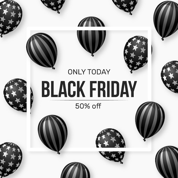 Vettore volantino di sconto del black friday