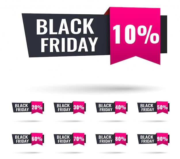 Kit banner percentuale sconto black friday