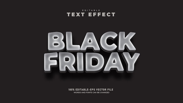 Black Friday editable 3d text effect template