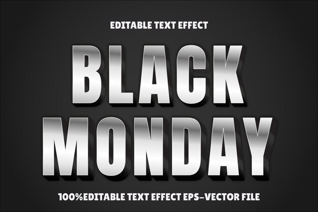 Black friday editable text effect 3d emboss gradient style