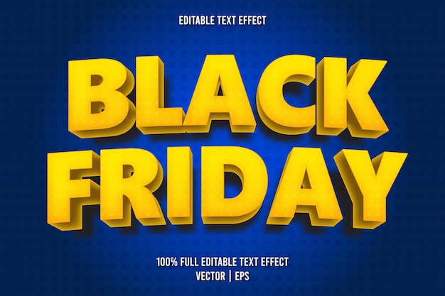 Black friday editable text effect comic style