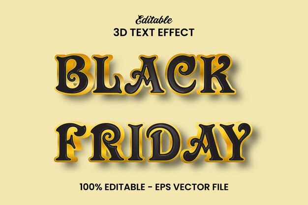 Black Friday Editable Text Effect Editable Eps Vector File