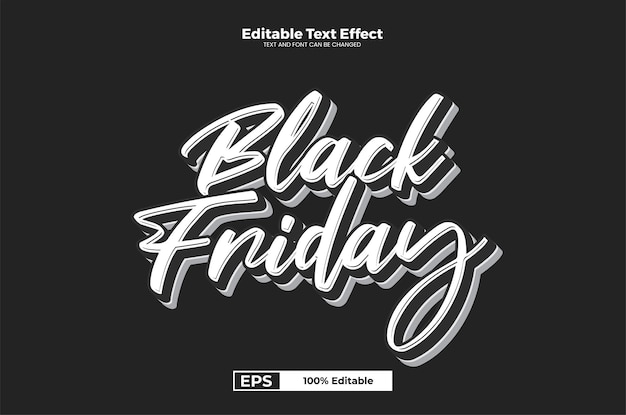 Black Friday editable text effect in modern trend style