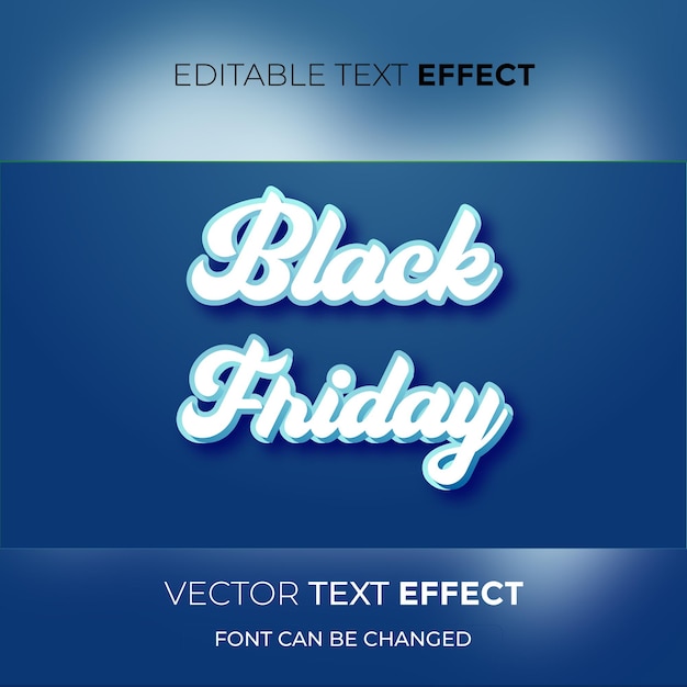 Black Friday editable text effect Premium Vector