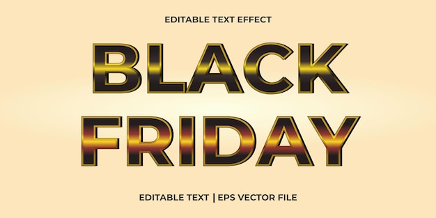 Black friday editable text effect