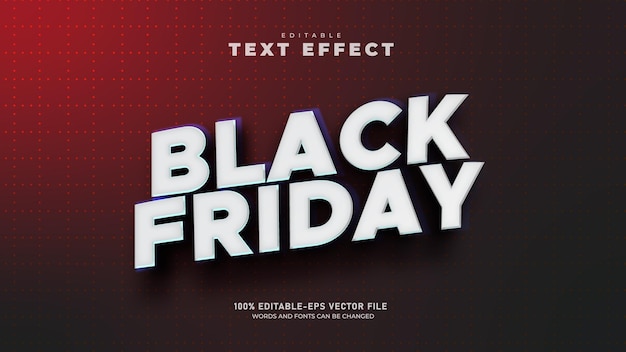 Vector black friday editable text effect