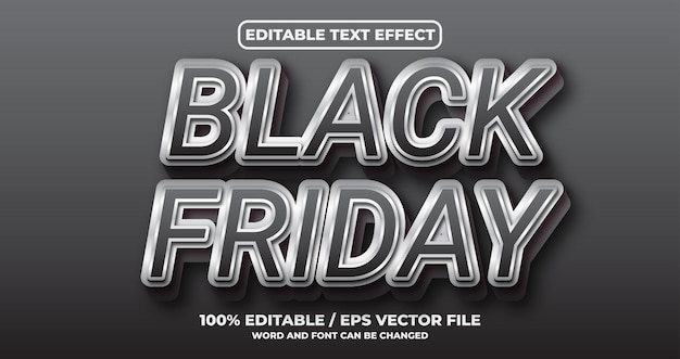 Black friday editable text effect