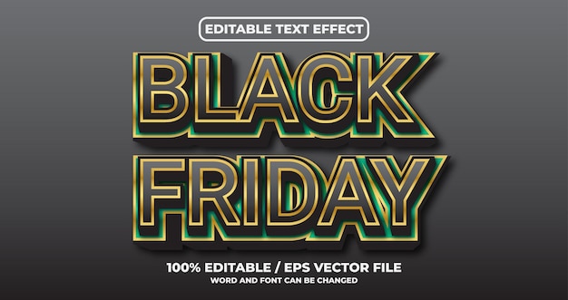 Black friday editable text effect