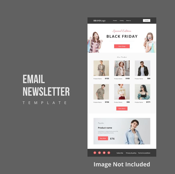 Black Friday Email Newsletter for Fashion