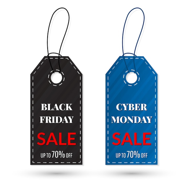 Black friday en cyber monday-verkooplabel