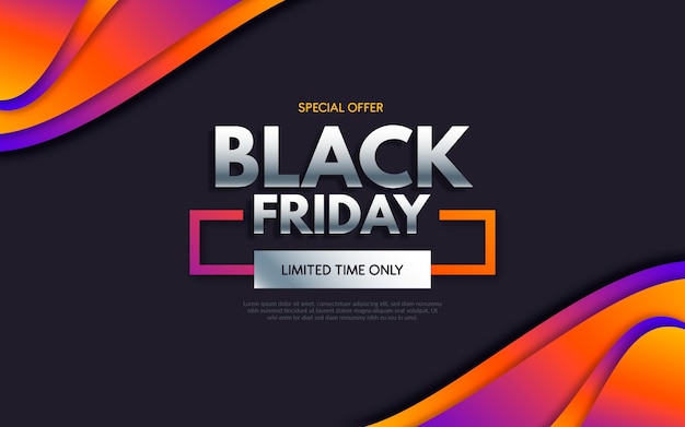 Black friday event in gradient style background