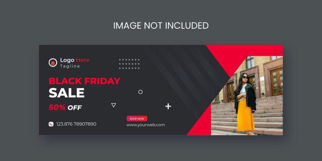 Vector black friday facebook banner design