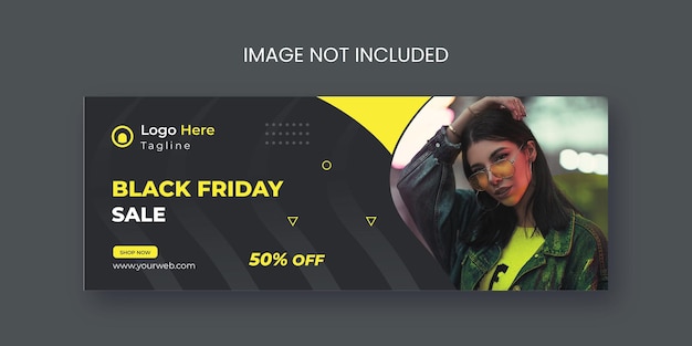 Vector black friday facebook banner design