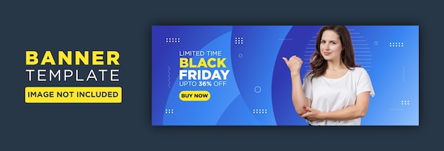 Black friday facebook or social media banner design