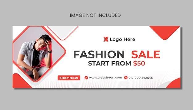 Black Friday Fashion sale facebook social media template