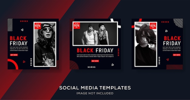 Vector black friday fashion sale template banner post.