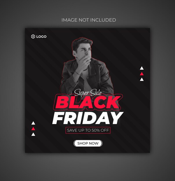 Vector black friday fashion social media post