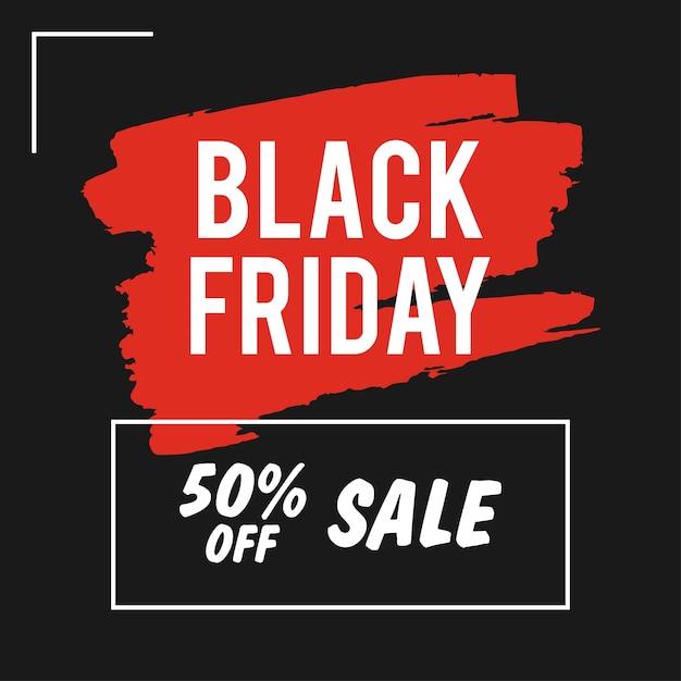 Black friday fifthy percent discount off