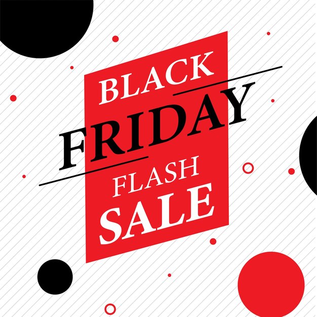 Vettore modello di post sui social media di vendita flash del black friday