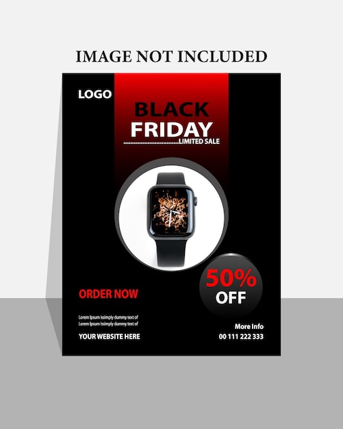 Black friday flayer template free vector.