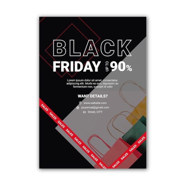 Black friday flyer a5 vertical