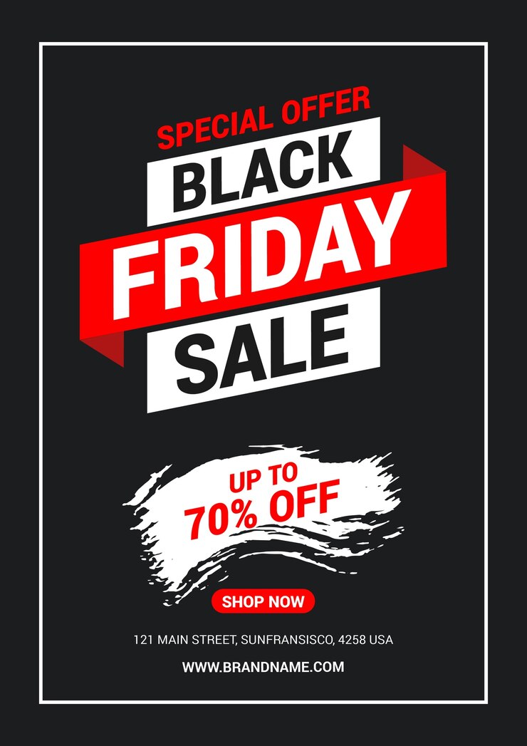 Vector black friday flyer design