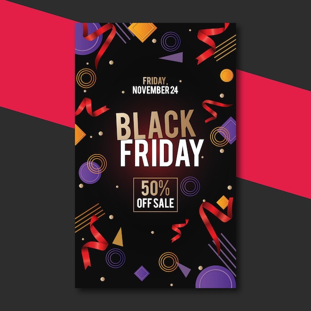 Vector black friday flyer design