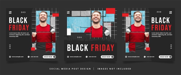 Black friday flyer or social media banner