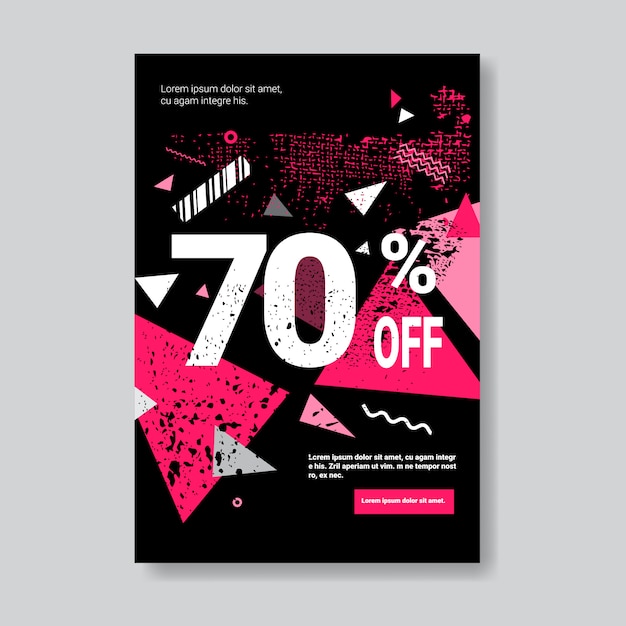 Black friday flyer template design for leaflet, handbill, booklet, handout or pamphlet