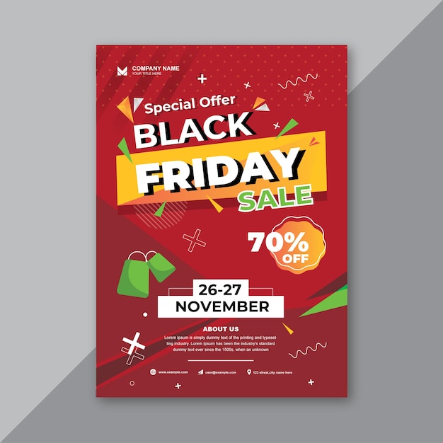 Black Friday Flyer Template layout Desgn