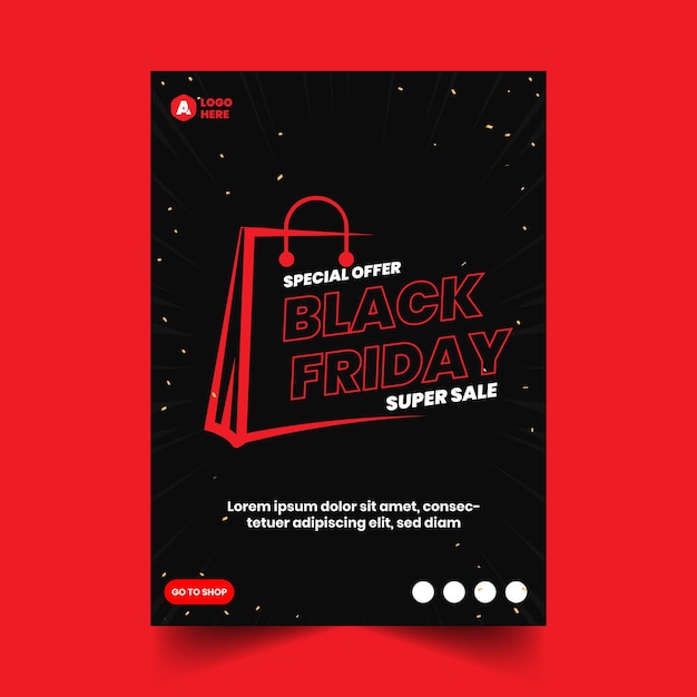 Vector black friday flyer template