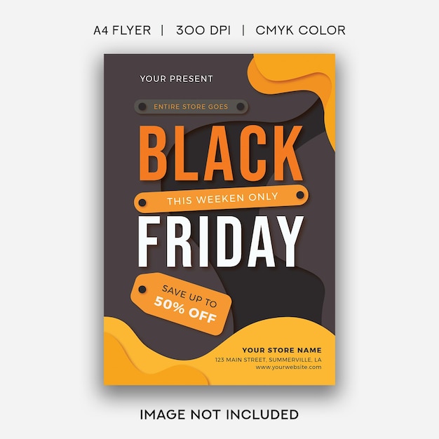 Black friday flyer template