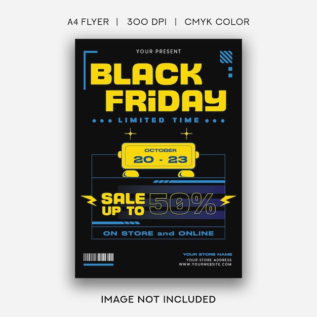 Black friday flyer template