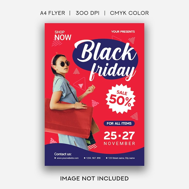 Vector black friday flyer template