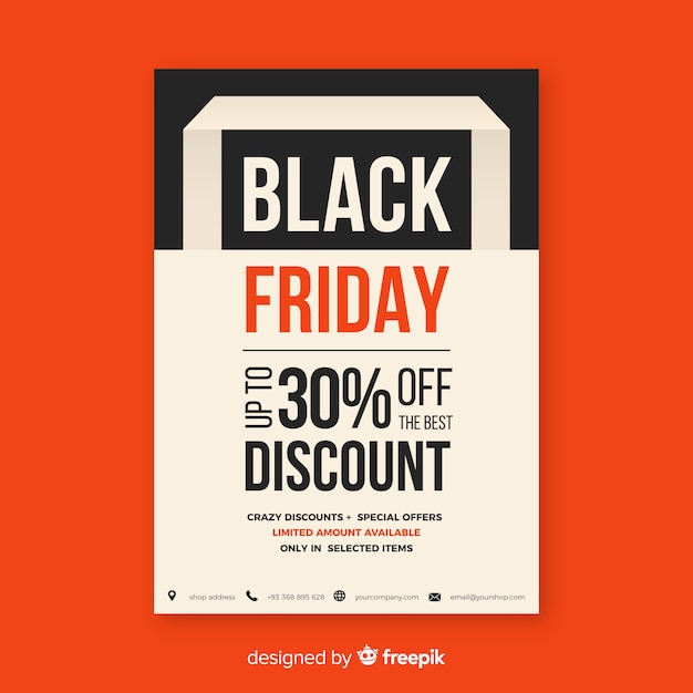 Vector black friday flyer