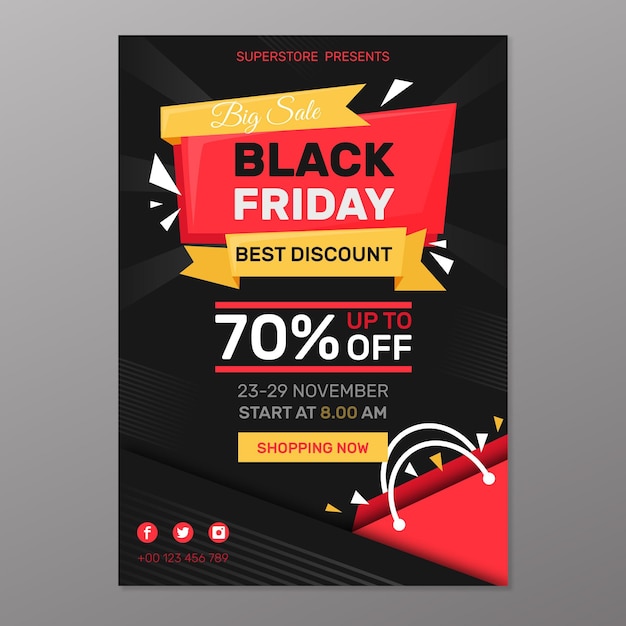 Vector black friday flyer