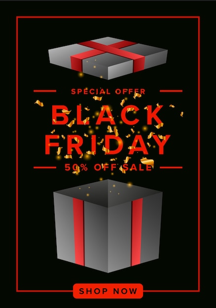 Vector black friday flyer