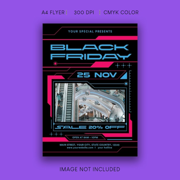 Vector black friday flyer