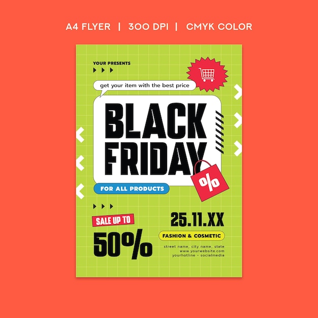 Vector black friday flyer