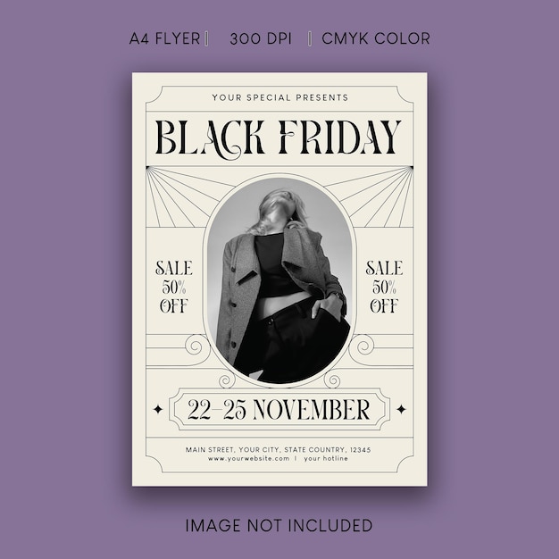 Vector black friday flyer