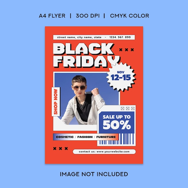 Vector black friday flyer